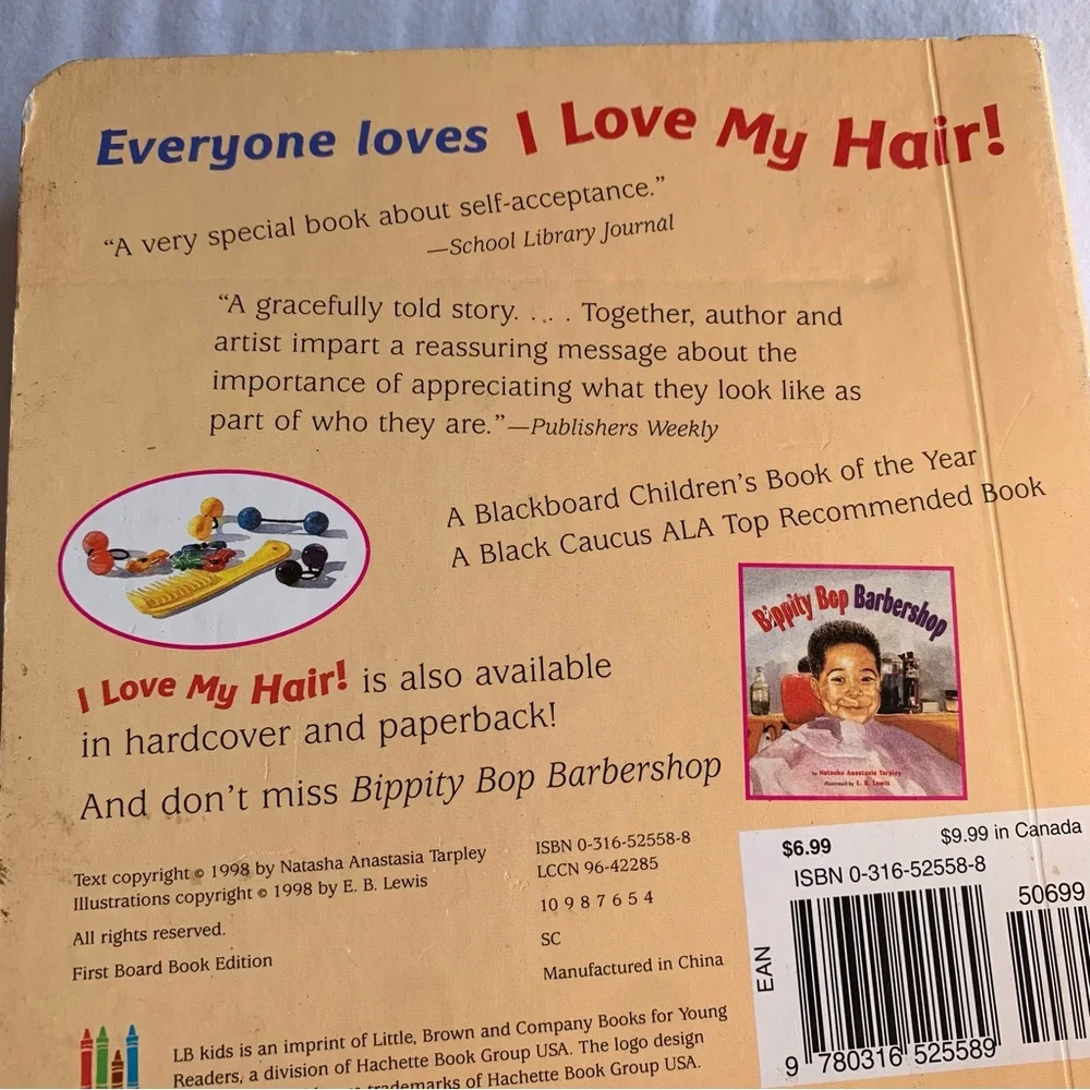I Love‎ My Hair! Children's Board Book - Illustrated Cover